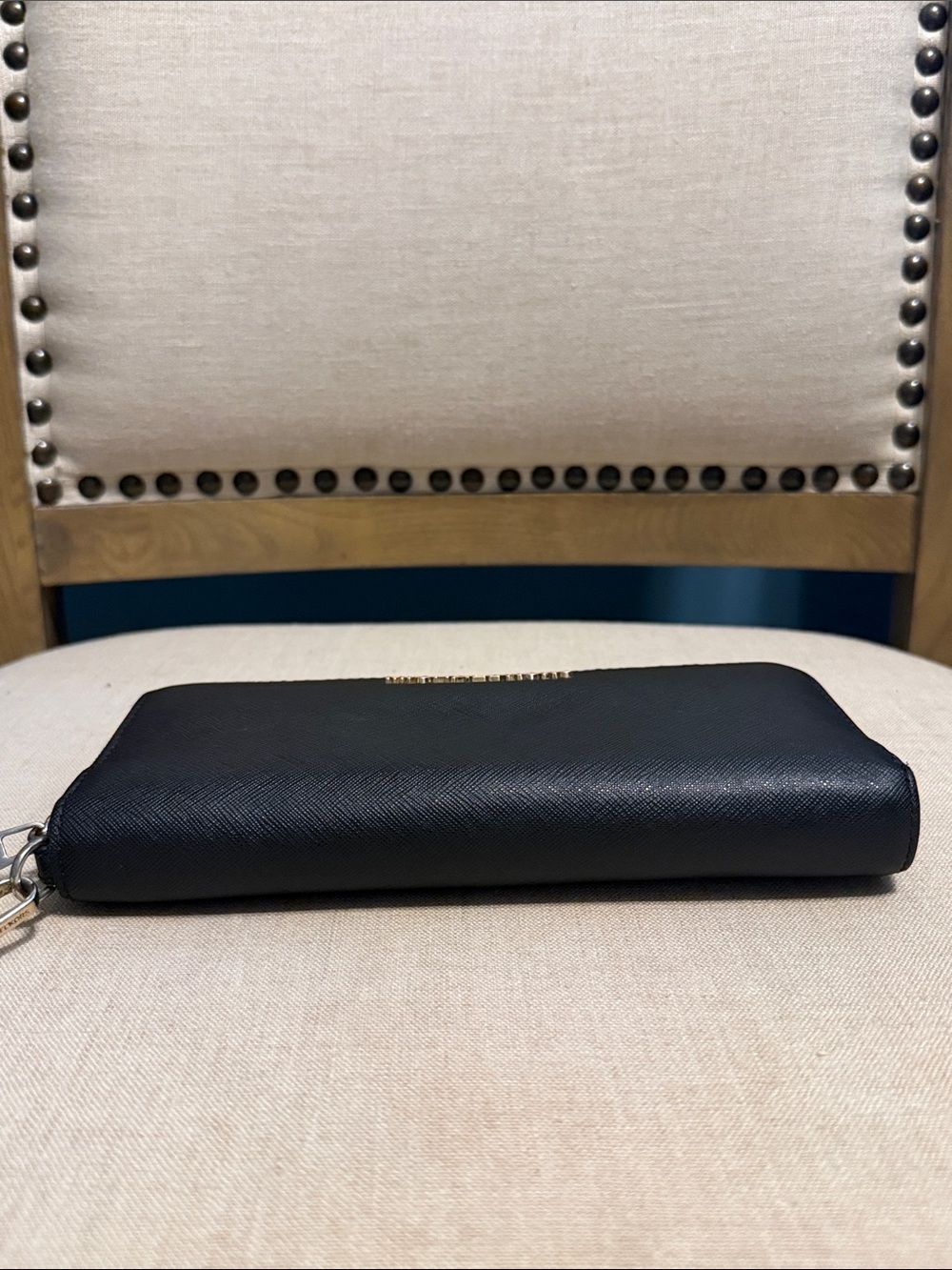 Michael Kors Black Saffiano Leather Zip Wristlet - Picture 6 of 11